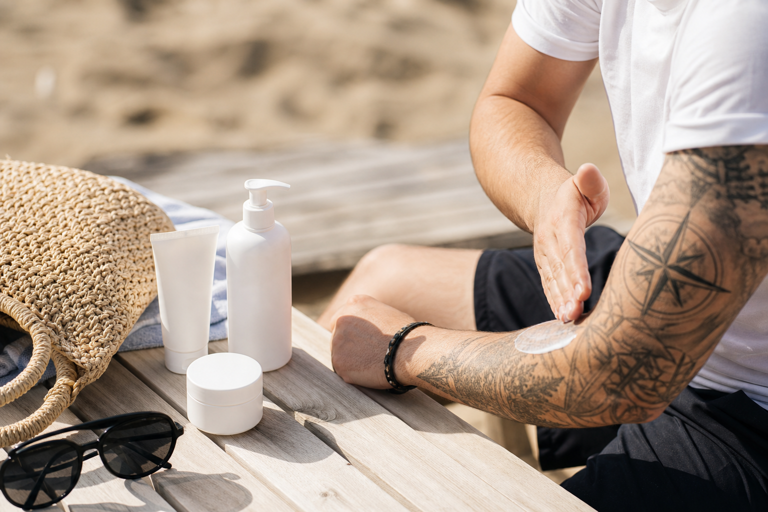Imagen profesional relacionada con cómo cuidar y proteger tus tatuajes en verano: guía práctica desde tu farmacia