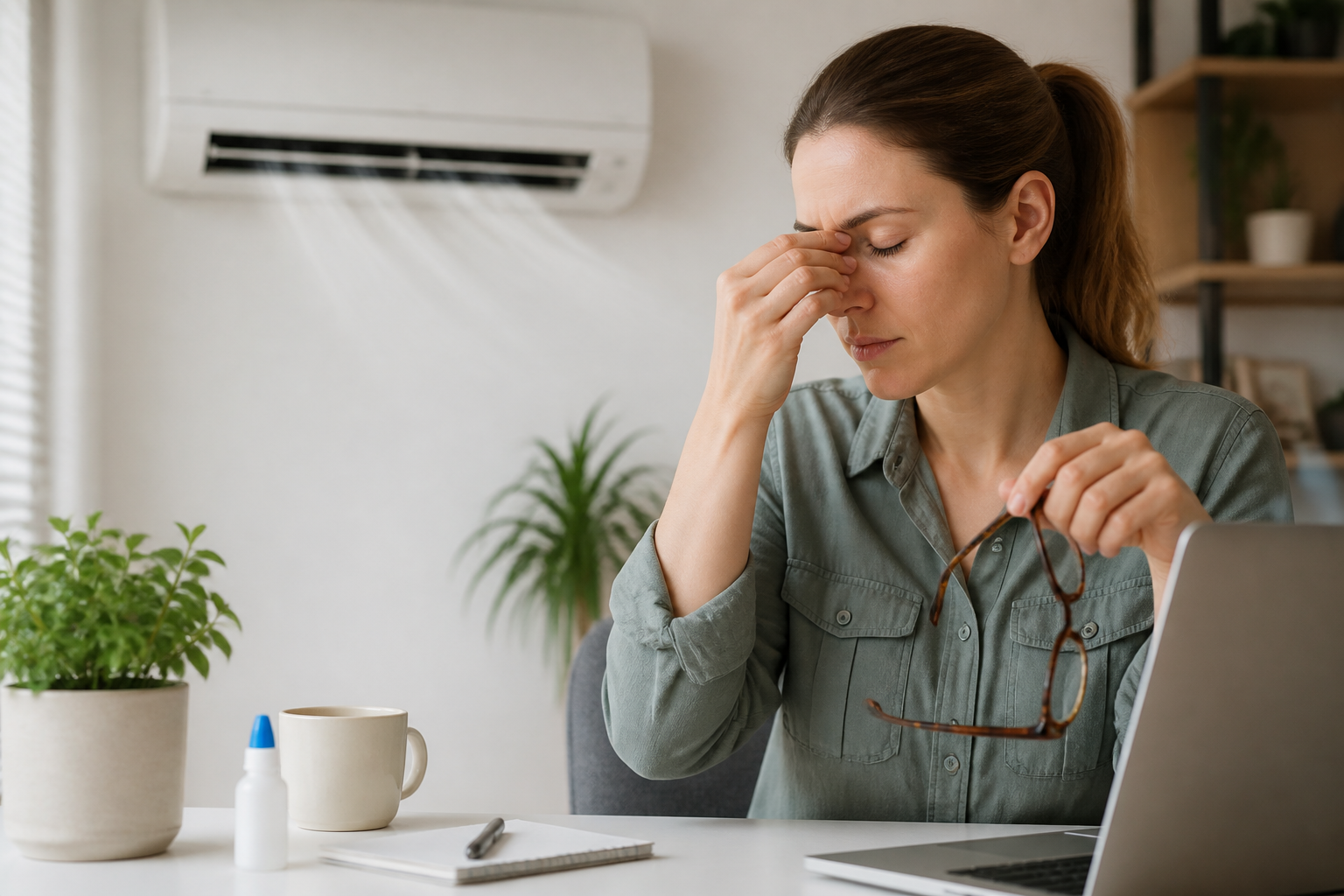 Imagen profesional relacionada con cómo prevenir y tratar los ojos secos por aire acondicionado este verano: guía práctica desde tu farmacia para el blog de farmaciatilos.com